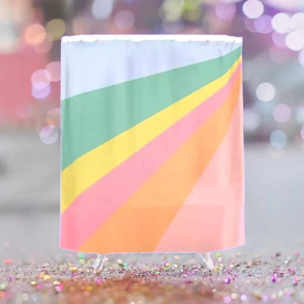 SOCIETY6 Sweet Rainbow Road Shower Curtain New With Tags RV $64.99